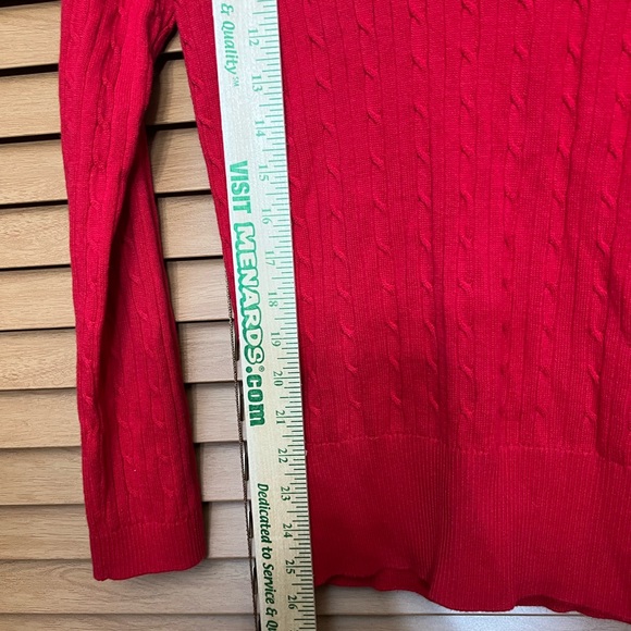 Tommy Hilfiger V-Neck Sweater ladies size large color Red - Picture 7 of 9